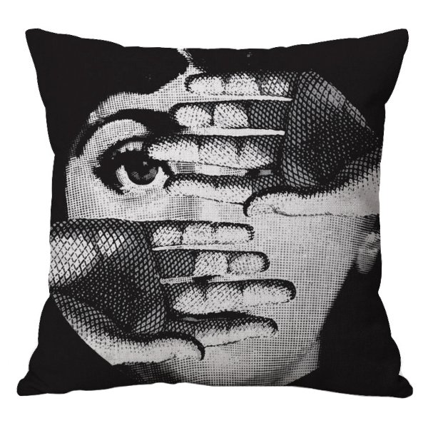 Декоративная подушка Fornasetti 154 Черно-белый Декоративная подушка Fornasetti 154 Черно-белый в Рязани | Loft Concept