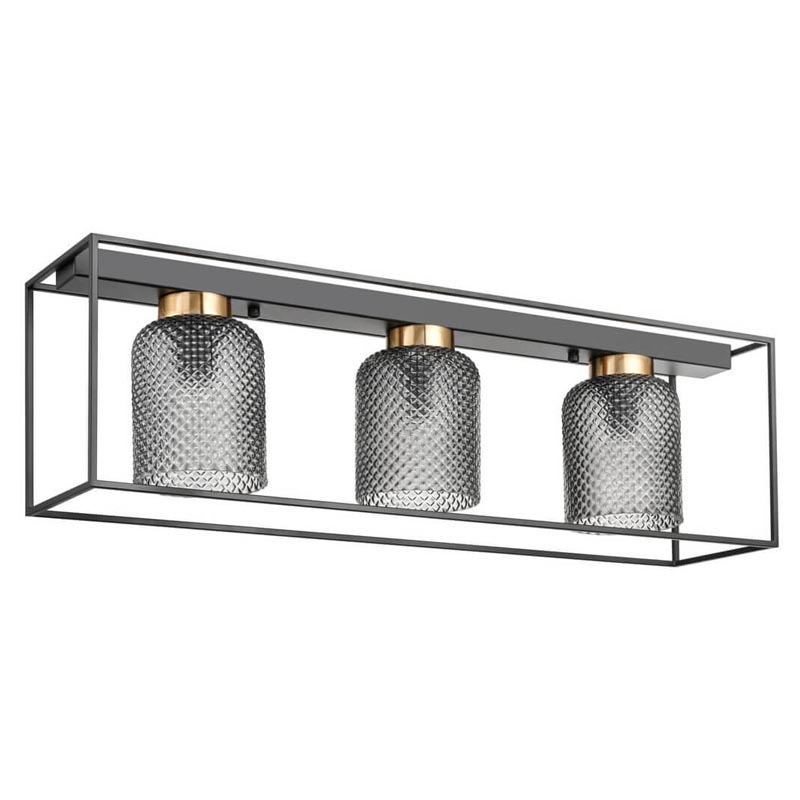 Потолочный светильник Myron Ceiling Chandelier Черный Дымчатый (Smoke) Потолочный светильник Myron Ceiling Chandelier Черный Дымчатый (Smoke) в Рязани | Loft Concept