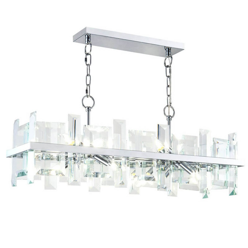 Люстра Harlow Crystal Square Chandelier chrome 8 Хром Люстра Harlow Crystal Square Chandelier chrome 8 Хром в Рязани | Loft Concept