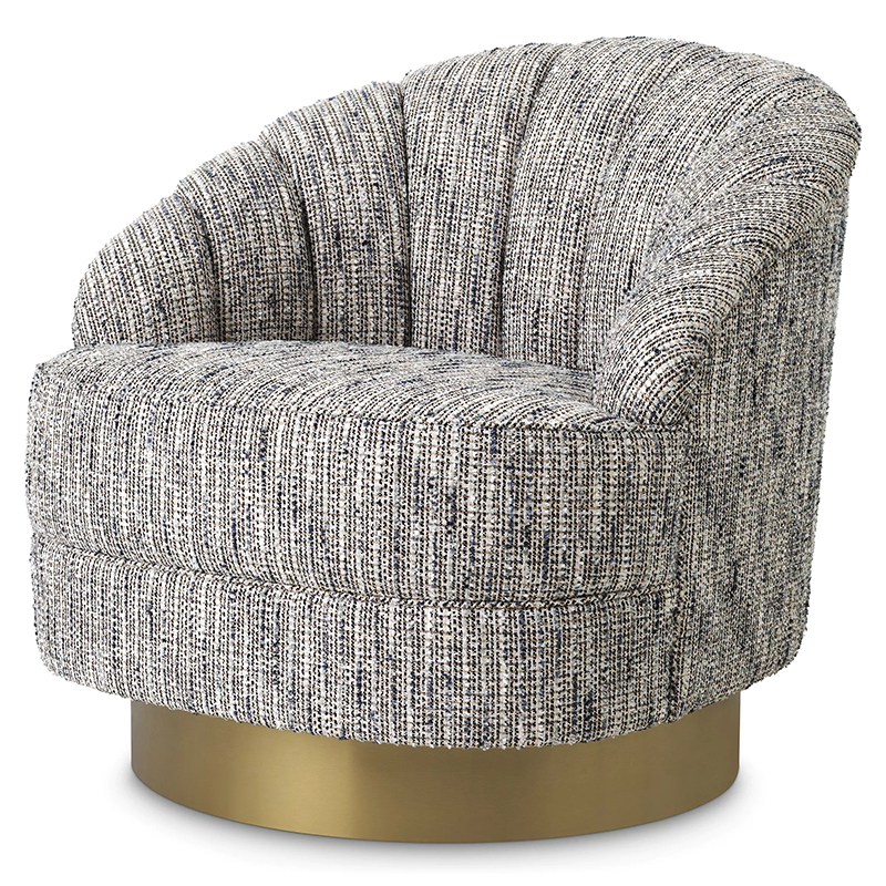Кресло Eichholtz Swivel Chair Hadley Латунь Серый Кресло Eichholtz Swivel Chair Hadley Латунь Серый в Рязани | Loft Concept