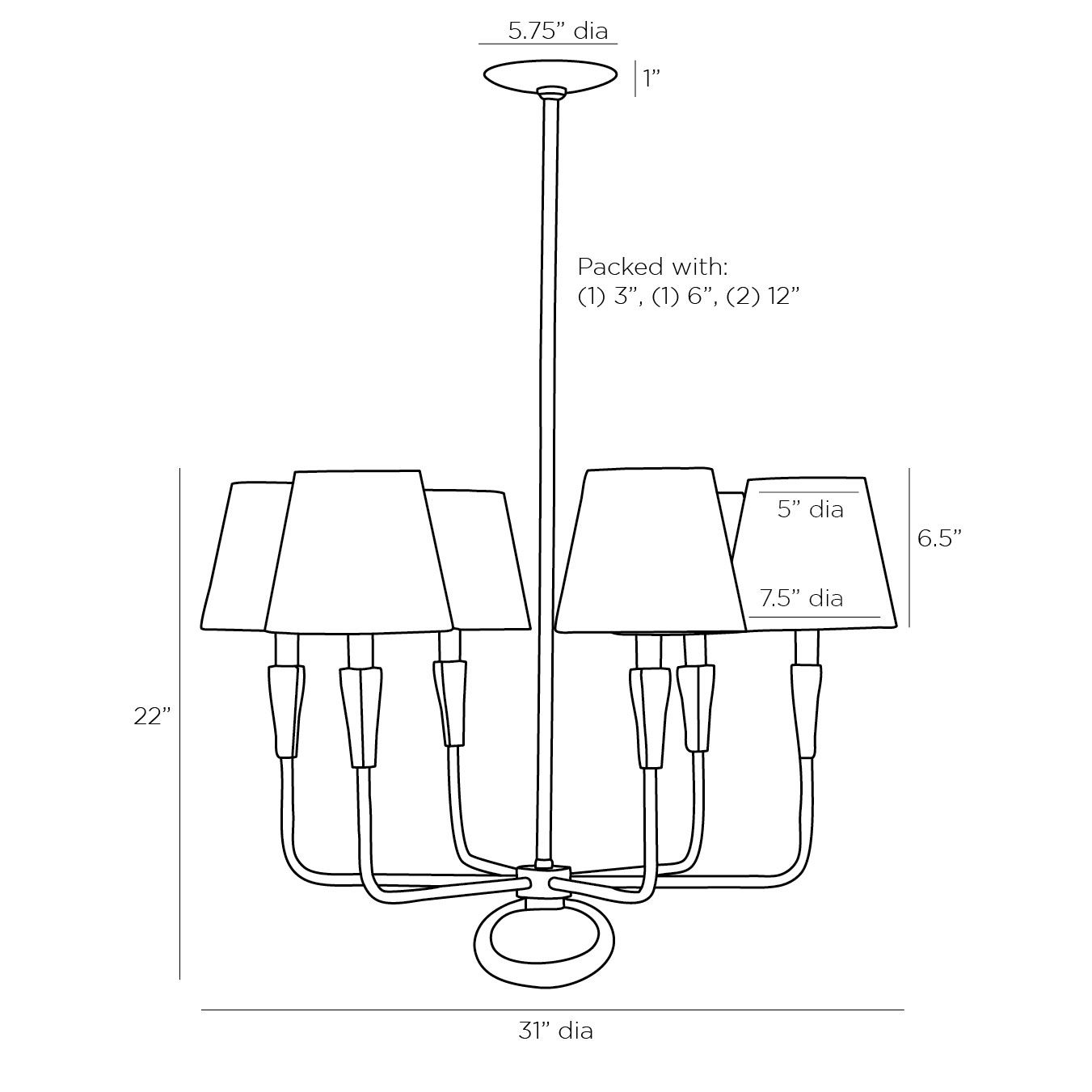 Люстра Arteriors JEREMIAH CHANDELIER Люстра Arteriors JEREMIAH CHANDELIER в Рязани