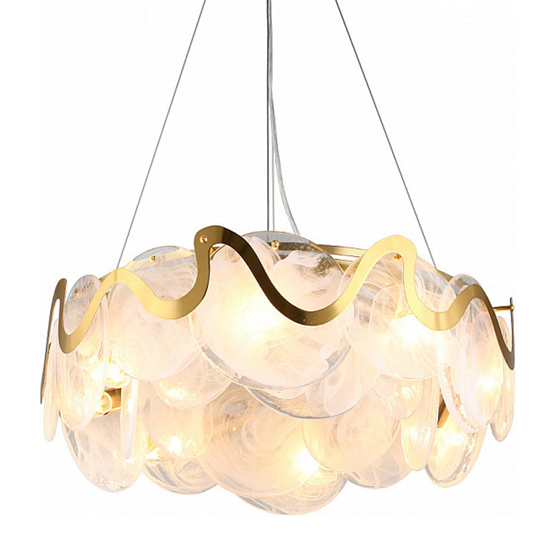 Круглая люстра Daren Lighting Белый Золотой Круглая люстра Daren Lighting Белый Золотой в Рязани | Loft Concept