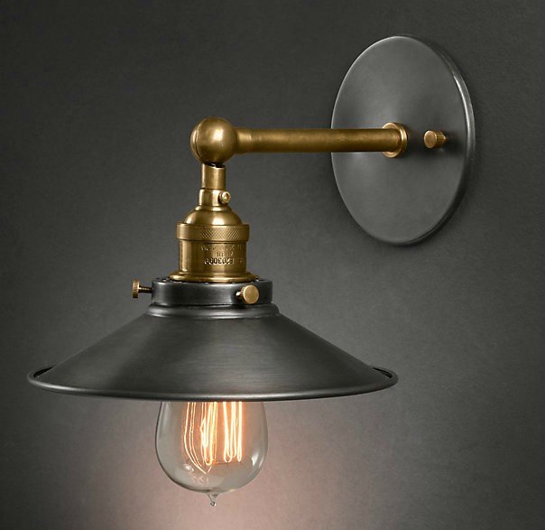 Бра Cone 20th c.Factory filament Черный Бра Cone 20th c.Factory filament Черный в Рязани | Loft Concept