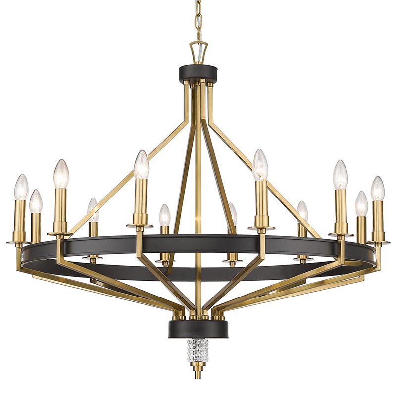 Люстра Fainela Chandelier 96 Латунь Черный Люстра Fainela Chandelier 96 Латунь Черный в Рязани | Loft Concept