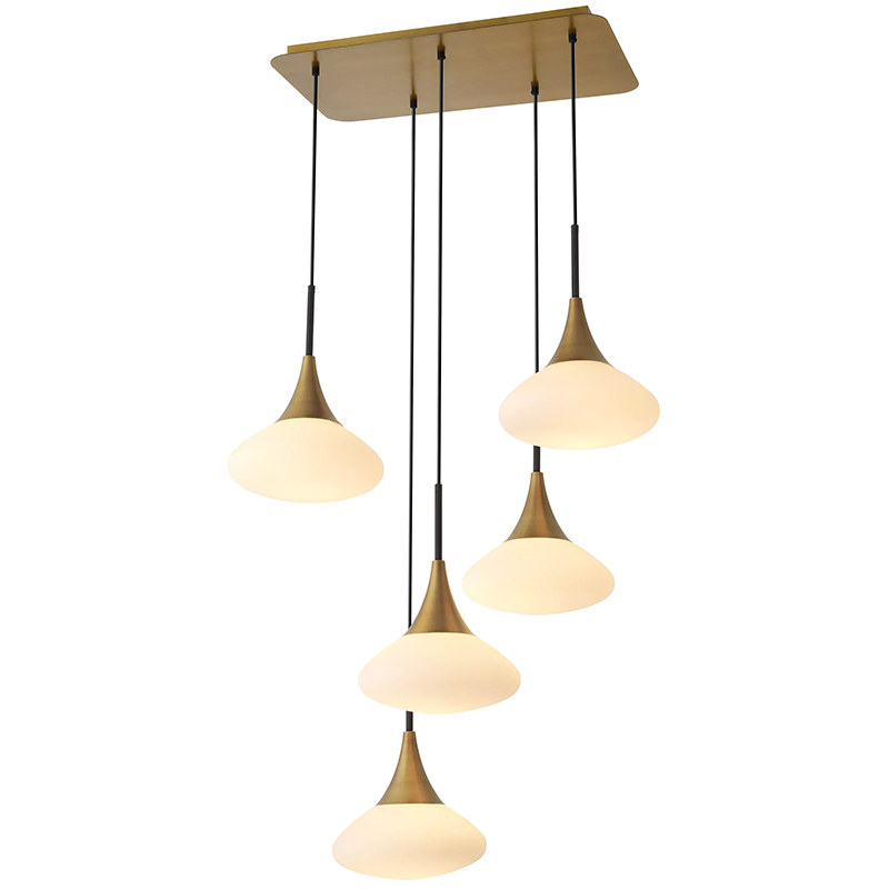 Люстра Eichholtz Chandelier Duco L Белый Латунь Люстра Eichholtz Chandelier Duco L Белый Латунь в Рязани | Loft Concept
