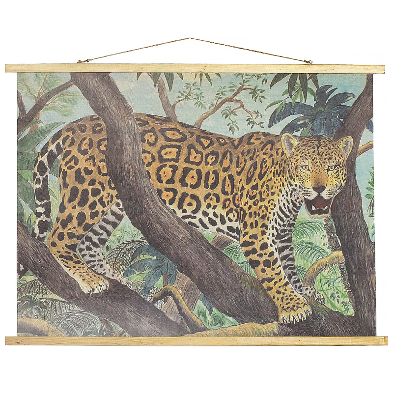 Подвесная картина Leopard Poster Мульти Зеленый Коричневый Подвесная картина Leopard Poster Мульти Зеленый Коричневый в Рязани | Loft Concept