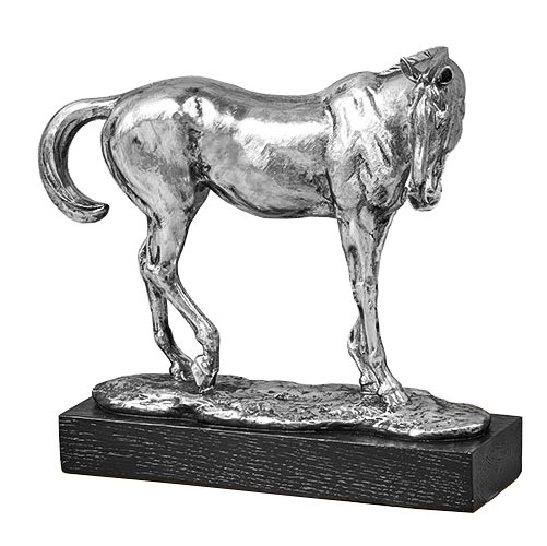 Статуэтка Silver Horse Серебряный Черный Статуэтка Silver Horse Серебряный Черный в Рязани | Loft Concept