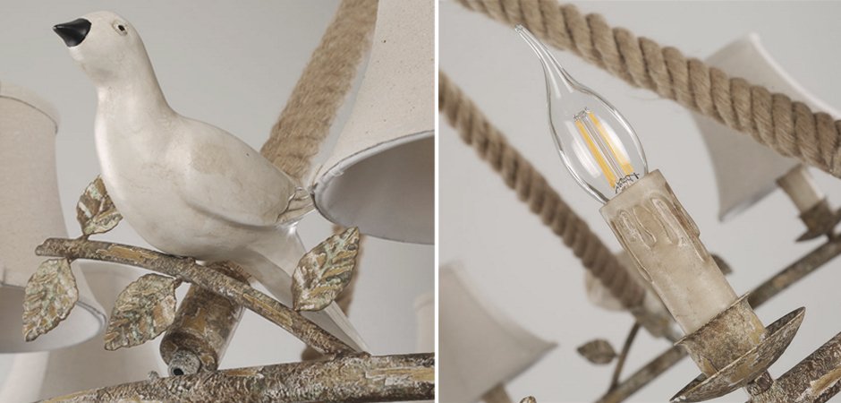 Люстра Norman Bird Forest Patina 6 Люстра Norman Bird Forest Patina 6 - Loft-Concept в Рязани