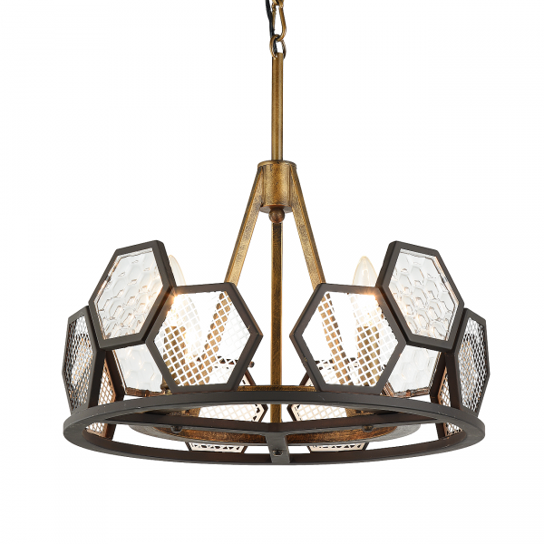 Люстра MetalComb Pendant 4 Черный Люстра MetalComb Pendant 4 Черный в Рязани | Loft Concept