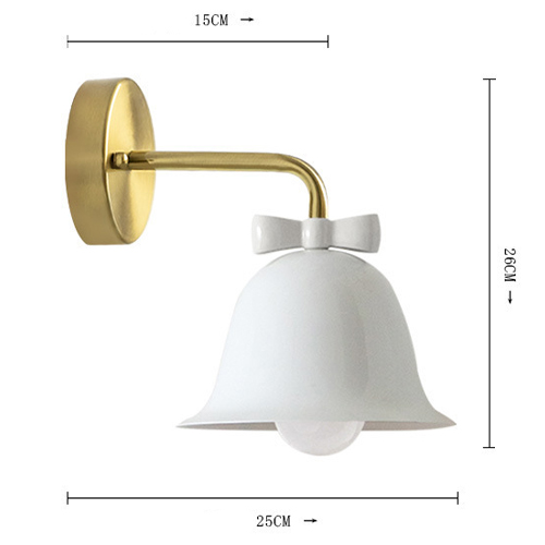 Бра Колокольчик Bell with Bow White Wall Lamp Белый Бра Колокольчик Bell with Bow White Wall Lamp Белый в Рязани