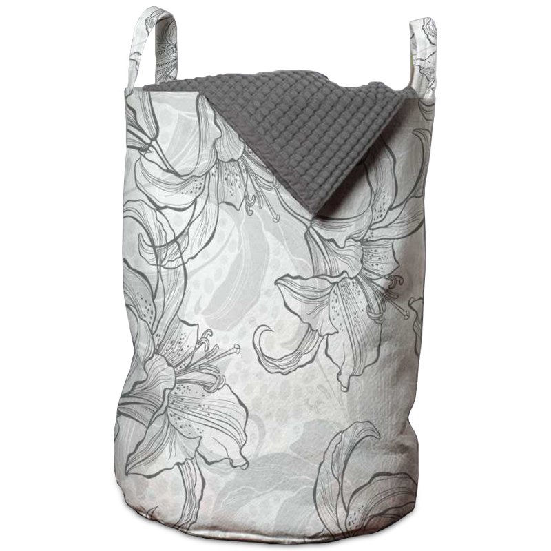 Корзина Black and White Flowers Basket Черно-белый Корзина Black and White Flowers Basket Черно-белый в Рязани | Loft Concept