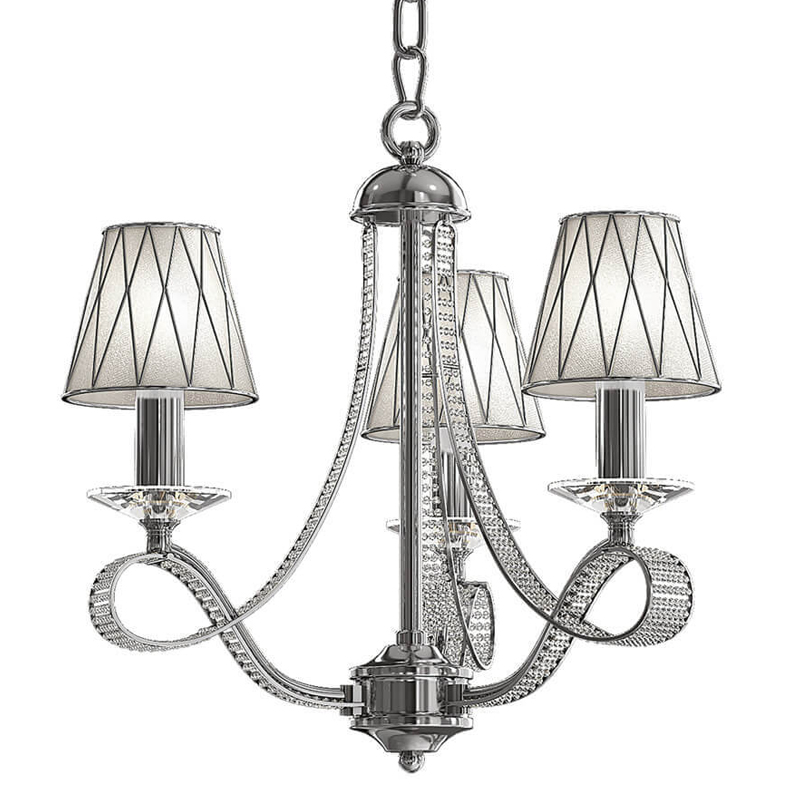 Люстра Franseza Chandelier chrome 52 Хром Белый Люстра Franseza Chandelier chrome 52 Хром Белый в Рязани | Loft Concept
