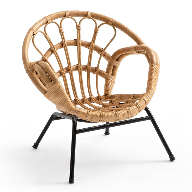Кресло детское Wicker Baby Chair Бежевый Черный Кресло детское Wicker Baby Chair Бежевый Черный в Рязани | Loft Concept