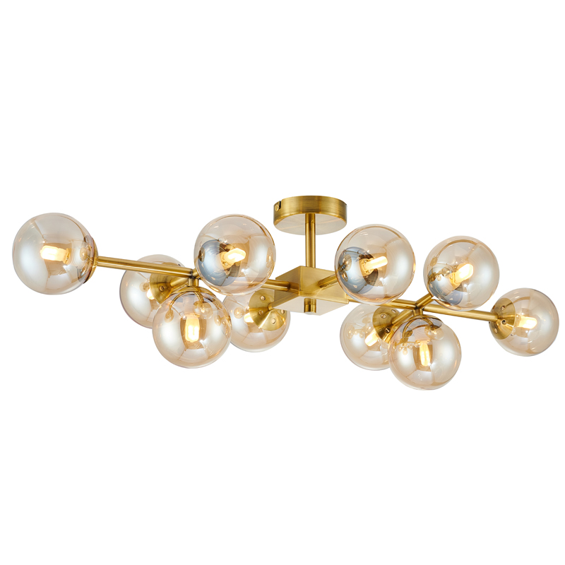 Люстра Berries Chandelier amber 10 Янтарь (Amber) Латунь Люстра Berries Chandelier amber 10 Янтарь (Amber) Латунь в Рязани | Loft Concept