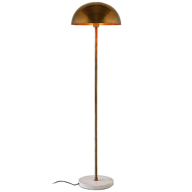 Торшер Riverside Floor Lamp Brass Латунь Белый Мрамор Bianco Торшер Riverside Floor Lamp Brass Латунь Белый Мрамор Bianco в Рязани | Loft Concept