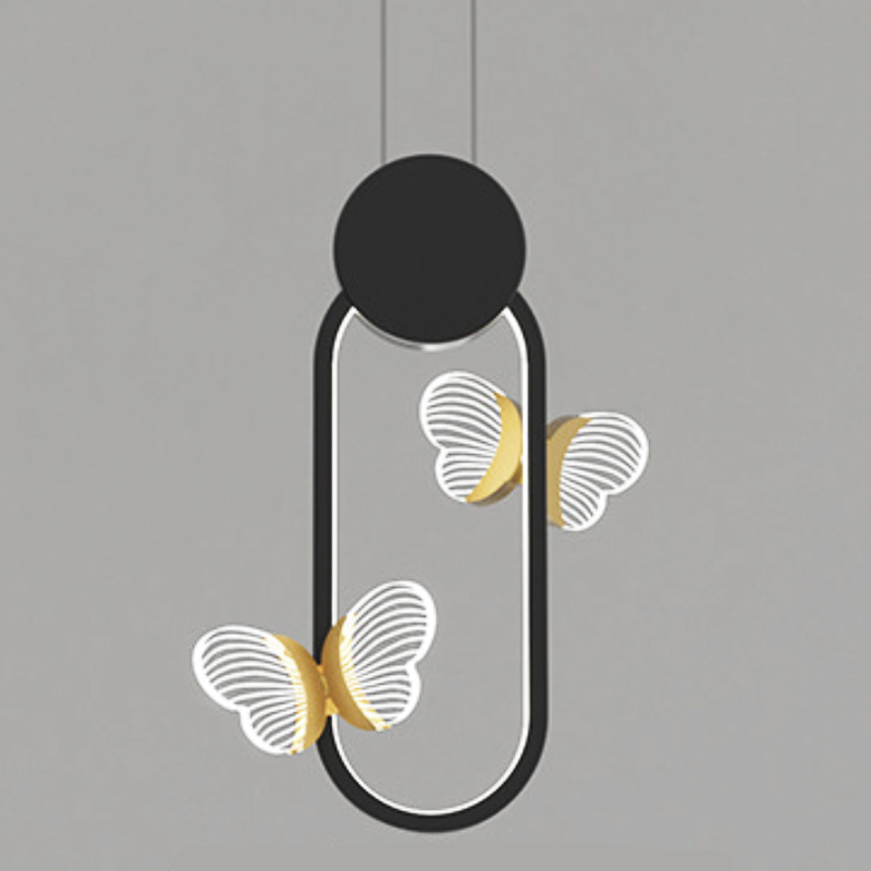 Светильник Butterfly Black Oval Прозрачный Черный Золотой Светильник Butterfly Black Oval Прозрачный Черный Золотой в Рязани | Loft Concept