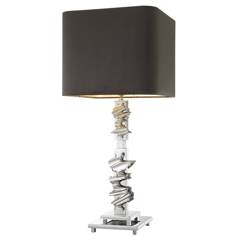 Настольная лампа Eichholtz Table Lamp Abruzzo Nickel Никель Серый Настольная лампа Eichholtz Table Lamp Abruzzo Nickel Никель Серый в Рязани | Loft Concept