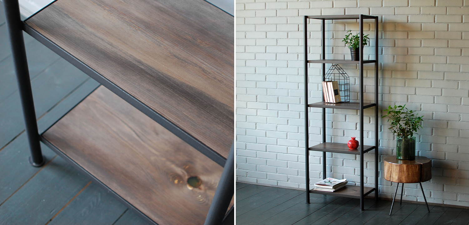 Стеллаж Keelan Industrial Metal Rust Rack - фото