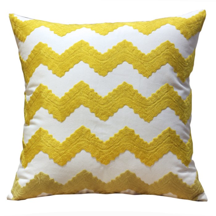 Декоративная подушка Yellow Chevron Декоративная подушка Yellow Chevron в Рязани | Loft Concept