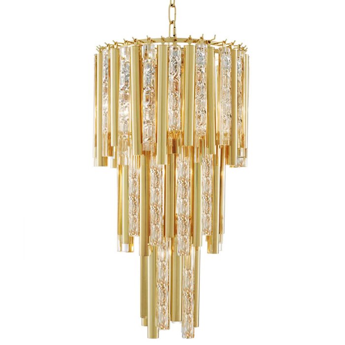 Люстра Eichholtz Chandelier Gigi S Gold Глянцевое золото Прозрачное Стекло Люстра Eichholtz Chandelier Gigi S Gold Глянцевое золото Прозрачное Стекло в Рязани | Loft Concept