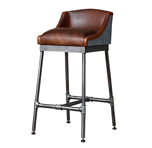 Барный стул Iron Scaffold Bar stool brown Коричневый Серый Барный стул Iron Scaffold Bar stool brown Коричневый Серый в Рязани | Loft Concept