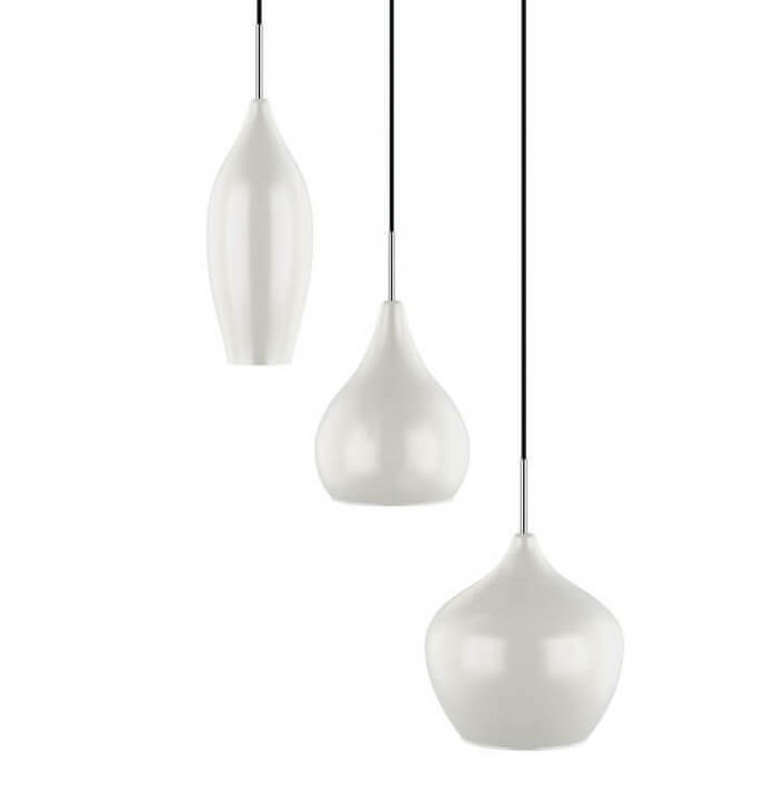 Люстра Candiano Milk Triple Белый Хром Люстра Candiano Milk Triple Белый Хром в Рязани | Loft Concept