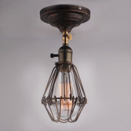 Потолочный светильник Top Loft Cage Pendant Бронза Потолочный светильник Top Loft Cage Pendant Бронза в Рязани | Loft Concept