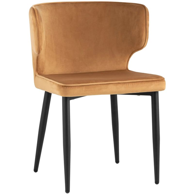Стул Mateo Chair Терракотовый Велюр Терракотовый Черный Стул Mateo Chair Терракотовый Велюр Терракотовый Черный в Рязани | Loft Concept
