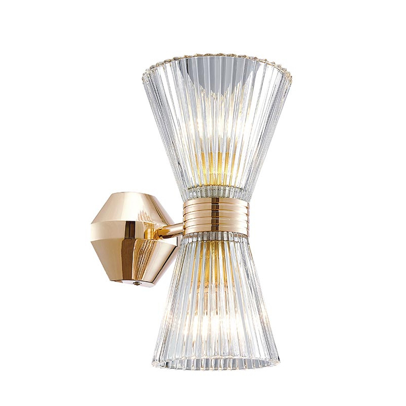 Бра Glass Horn Light gold Прозрачное Стекло Глянцевое золото Бра Glass Horn Light gold Прозрачное Стекло Глянцевое золото в Рязани | Loft Concept