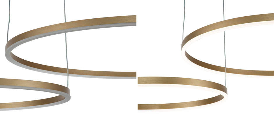 Подвесной светильник Neo Circles Double Gold Подвесной светильник Neo Circles Double Gold - Loft-Concept в Рязани