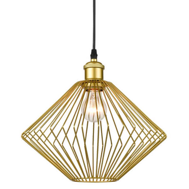 Подвесной светильник Loft Wire Cage gold Золотой Черный Подвесной светильник Loft Wire Cage gold Золотой Черный в Рязани | Loft Concept