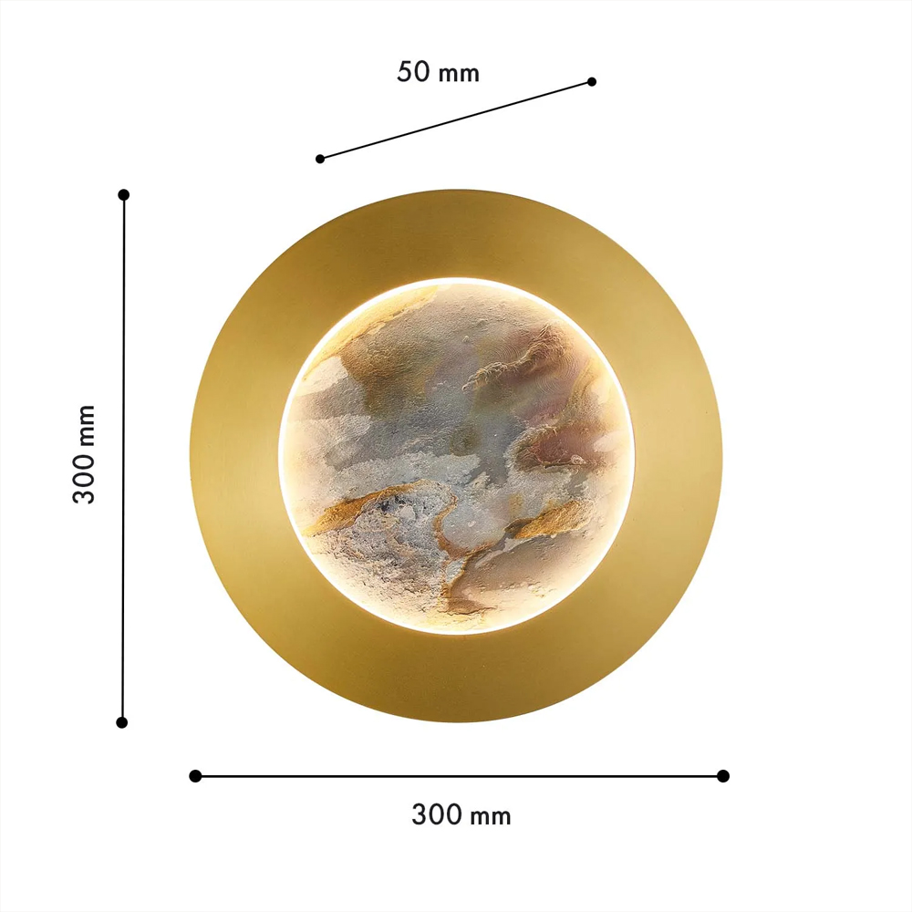 Бра в форме диска цвета латунь Brass Borders в Рязани
