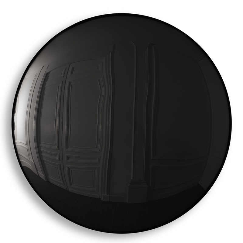 Настенный декор Eichholtz Mirror Pacifica Black Глянцевый черный Черный Настенный декор Eichholtz Mirror Pacifica Black Глянцевый черный Черный в Рязани | Loft Concept