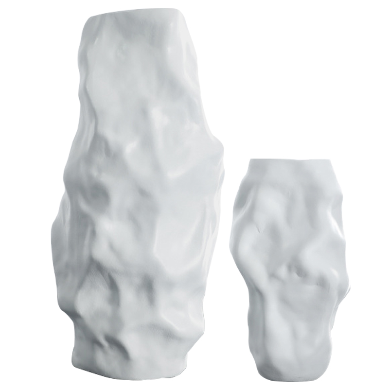 Ваза Crumpled White Vase Белый Ваза Crumpled White Vase Белый в Рязани | Loft Concept
