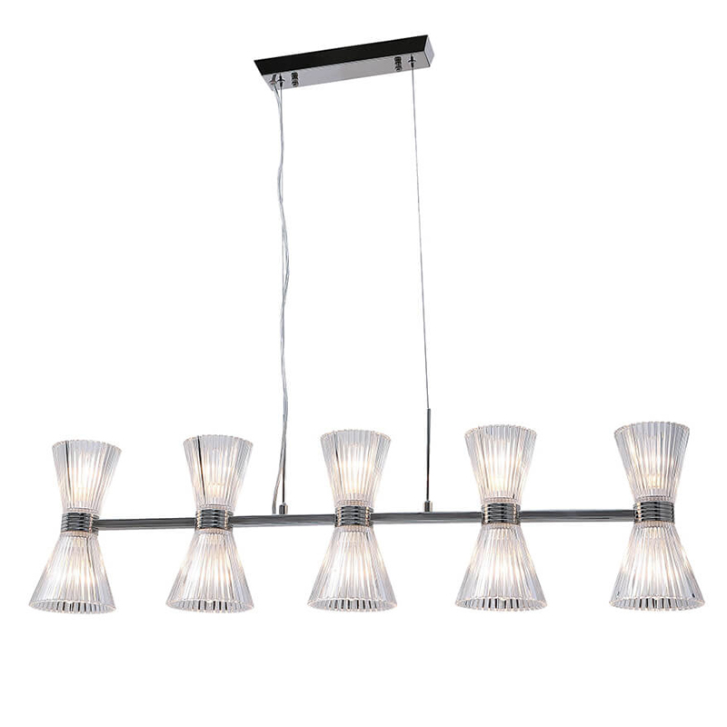 Люстра Glass Horn Light matt nickel 10 Прозрачное Стекло Никель Сатин Люстра Glass Horn Light matt nickel 10 Прозрачное Стекло Никель Сатин в Рязани | Loft Concept