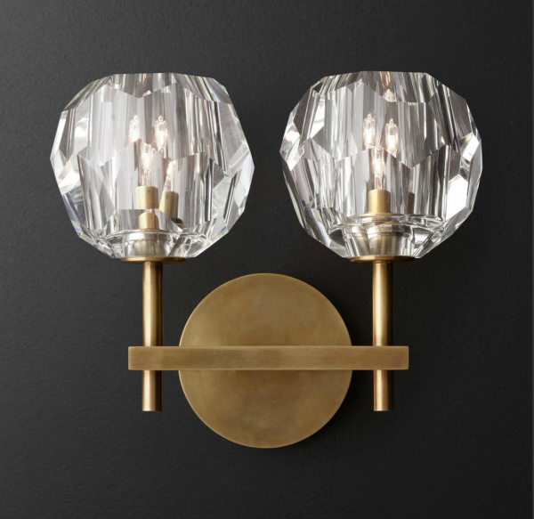 Бра Бра RH Boule de Cristal Double Sconce Brass Латунь Бра Бра RH Boule de Cristal Double Sconce Brass Латунь в Рязани | Loft Concept