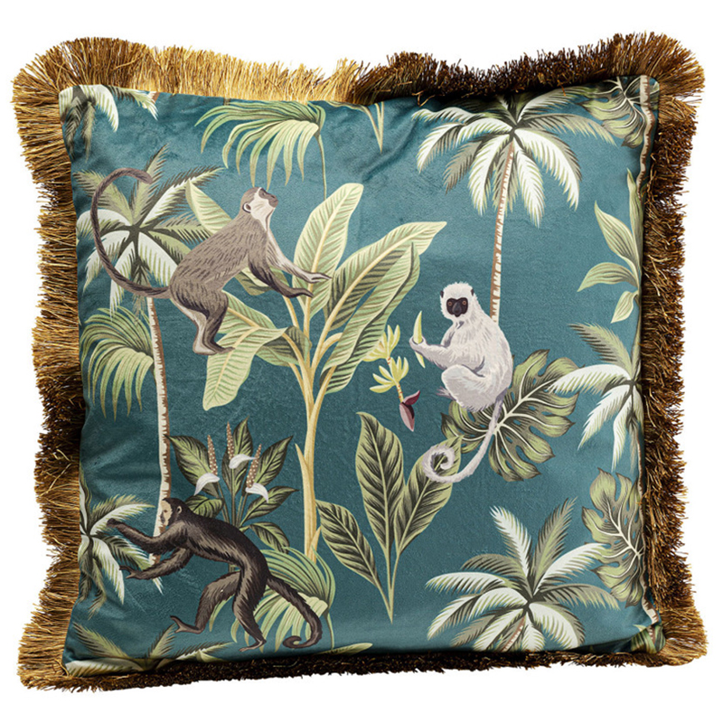 Подушка Jungle Monkeys Мульти Подушка Jungle Monkeys Мульти в Рязани | Loft Concept