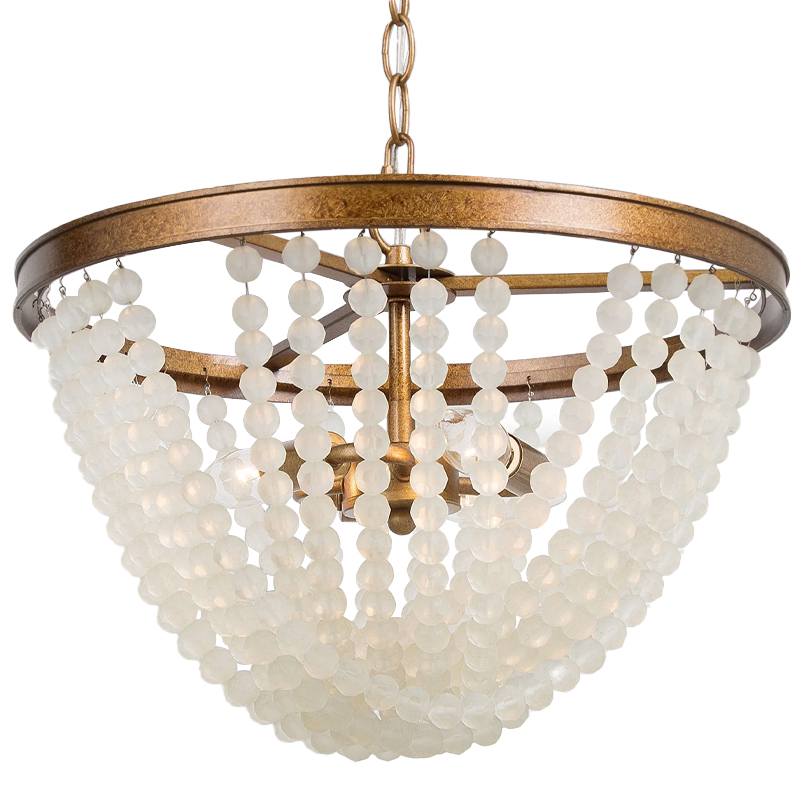 Круглая люстра с подвесками в виде круглых прозрачных бусин Transparent Beads Chandelier Бронза Прозрачный Круглая люстра с подвесками в виде круглых прозрачных бусин Transparent Beads Chandelier Бронза Прозрачный в Рязани | Loft Concept