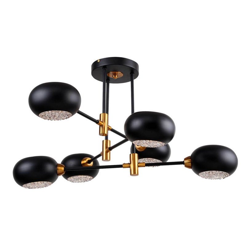 Потолочный светильник Lamp Solar System 6 Черный матовый Золотой Потолочный светильник Lamp Solar System 6 Черный матовый Золотой в Рязани | Loft Concept