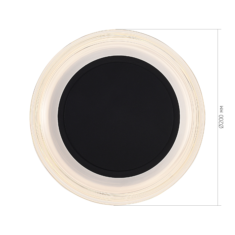 Бра круглое черный/прозрачный Plumpness LED 7 в Рязани