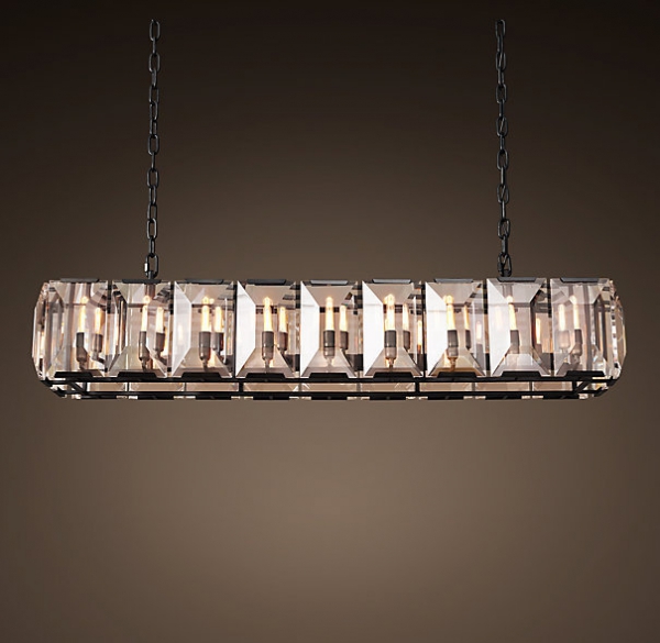 Люстра RH Harlow Crystal Square Chandelier 18 Черный Люстра RH Harlow Crystal Square Chandelier 18 Черный в Рязани | Loft Concept