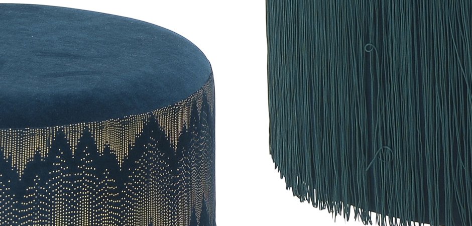 Пуф Fringe Blue Пуф Fringe Blue - Loft-Concept в Рязани