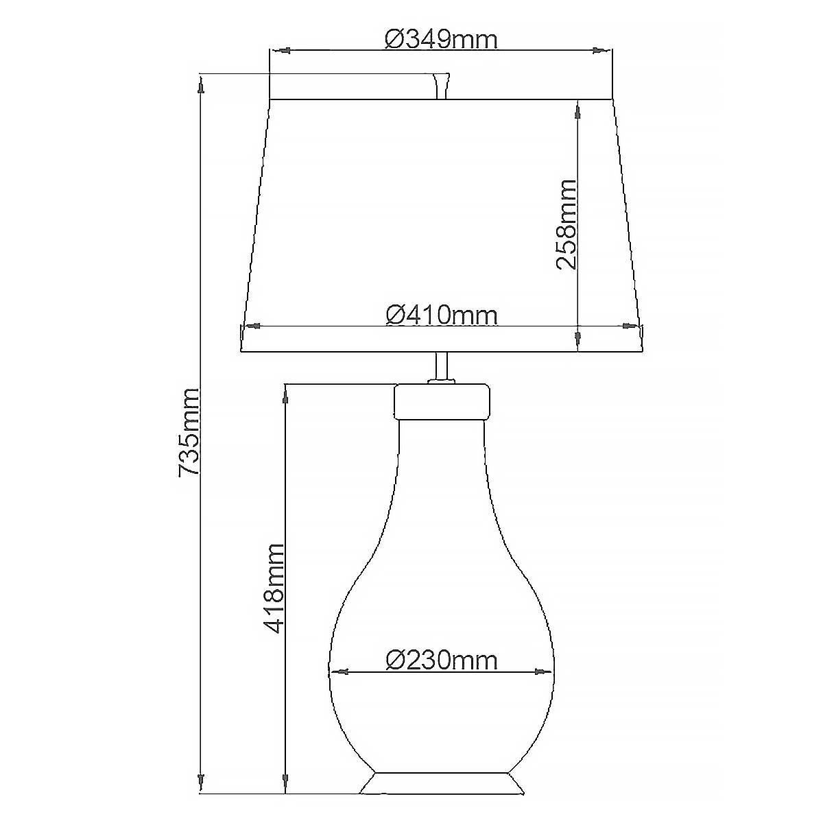 Настольная лампа с коническим дымчато-зелёным абажуром из искусственного шёлка Quintiesse в Рязани