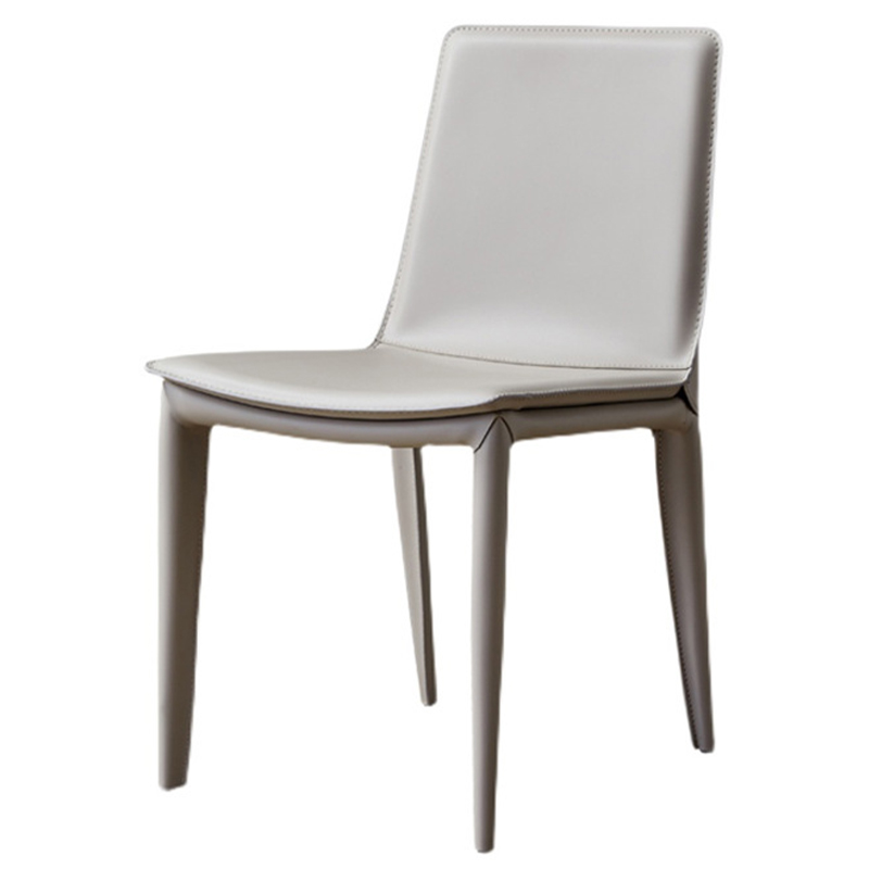 Стул с кожаной обивкой Elbert Chair White Белый Белый Стул с кожаной обивкой Elbert Chair White Белый Белый в Рязани | Loft Concept