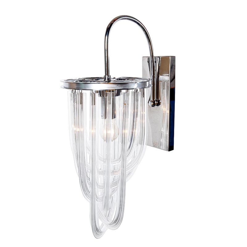 Бра Retro FROZEN GLASS Wall Lamp Chrome Хром Бра Retro FROZEN GLASS Wall Lamp Chrome Хром в Рязани | Loft Concept