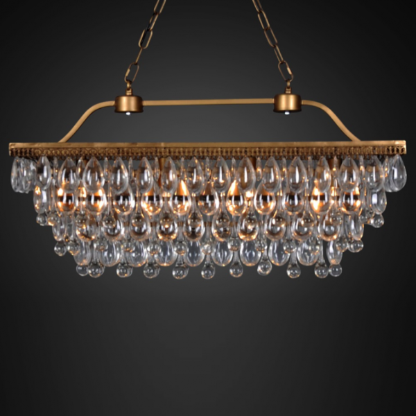 Люстра Clarissa Glass Drop Quadro Люстра Clarissa Glass Drop Quadro в Рязани | Loft Concept