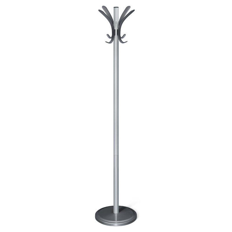 Вешалка серого цвета с 4-мя крючками из пластика Curves Hangers Серый Хром Вешалка серого цвета с 4-мя крючками из пластика Curves Hangers Серый Хром в Рязани | Loft Concept