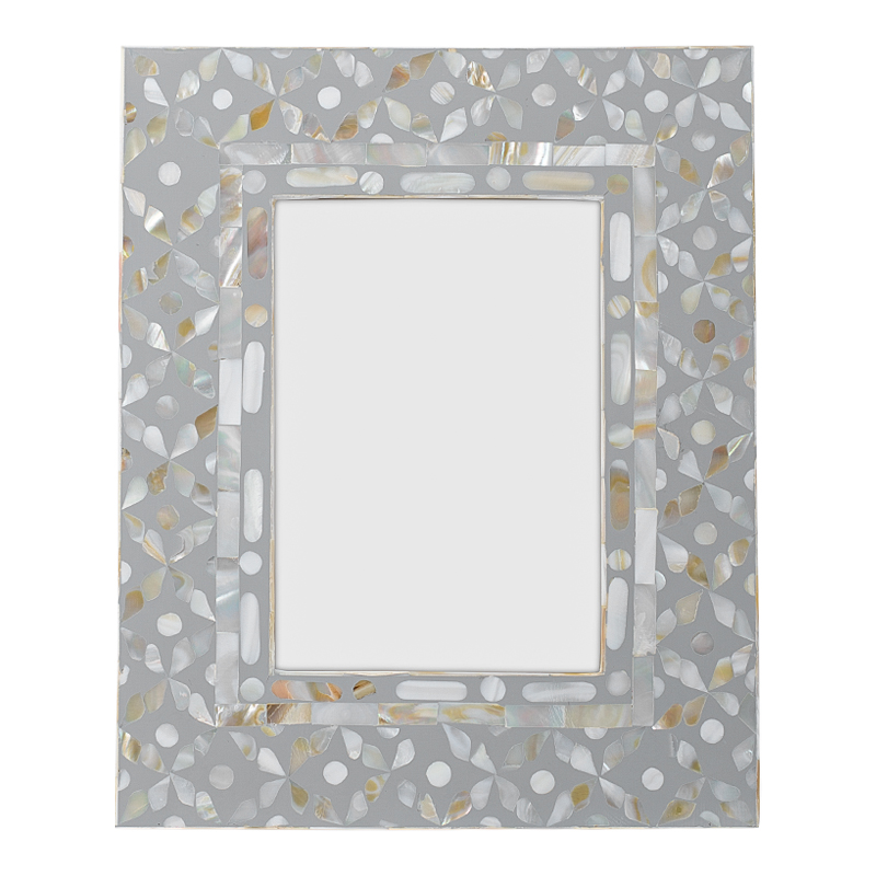 Рама для фото Bone Inlay Pearl Gray M Серый Перламутровый Рама для фото Bone Inlay Pearl Gray M Серый Перламутровый в Рязани | Loft Concept
