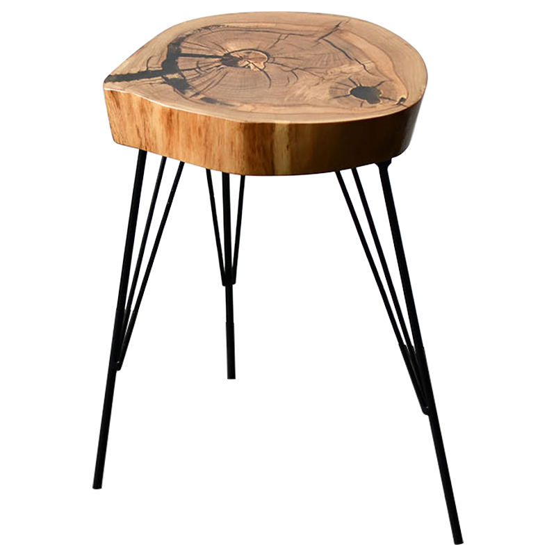 Приставной стол Kaylum Industrial Metal Rust Side Table Светлый дуб Черный Приставной стол Kaylum Industrial Metal Rust Side Table Светлый дуб Черный в Рязани | Loft Concept