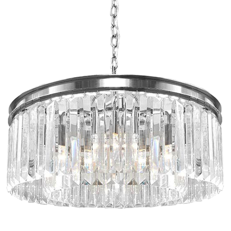 Люстра RH Odeon Chandelier Silver 65 Прозрачное Стекло Серебряный Люстра RH Odeon Chandelier Silver 65 Прозрачное Стекло Серебряный в Рязани | Loft Concept